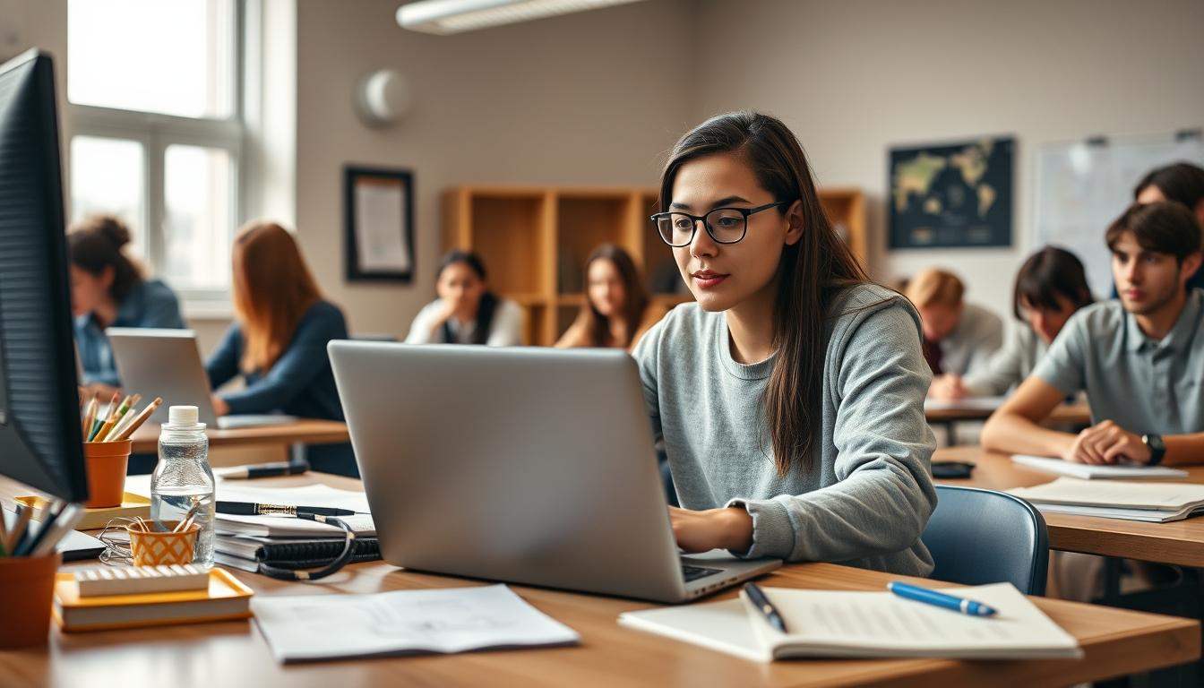 University campus and scholarly setting in Paris