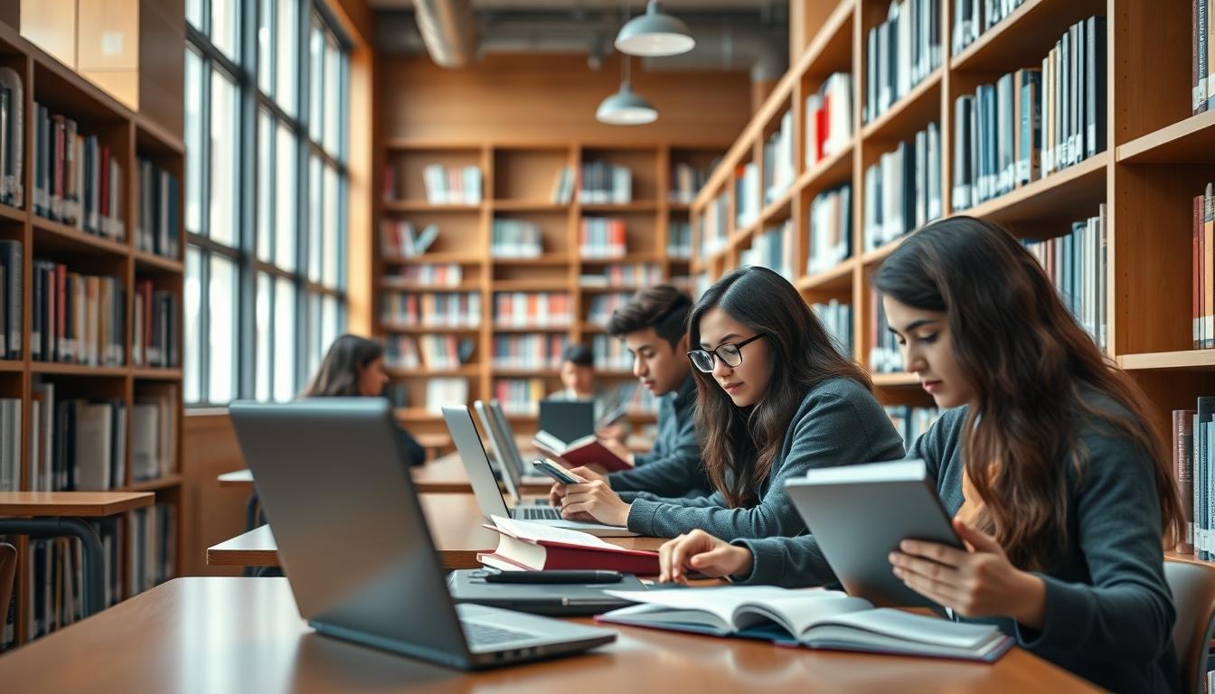 Modern university campus for students